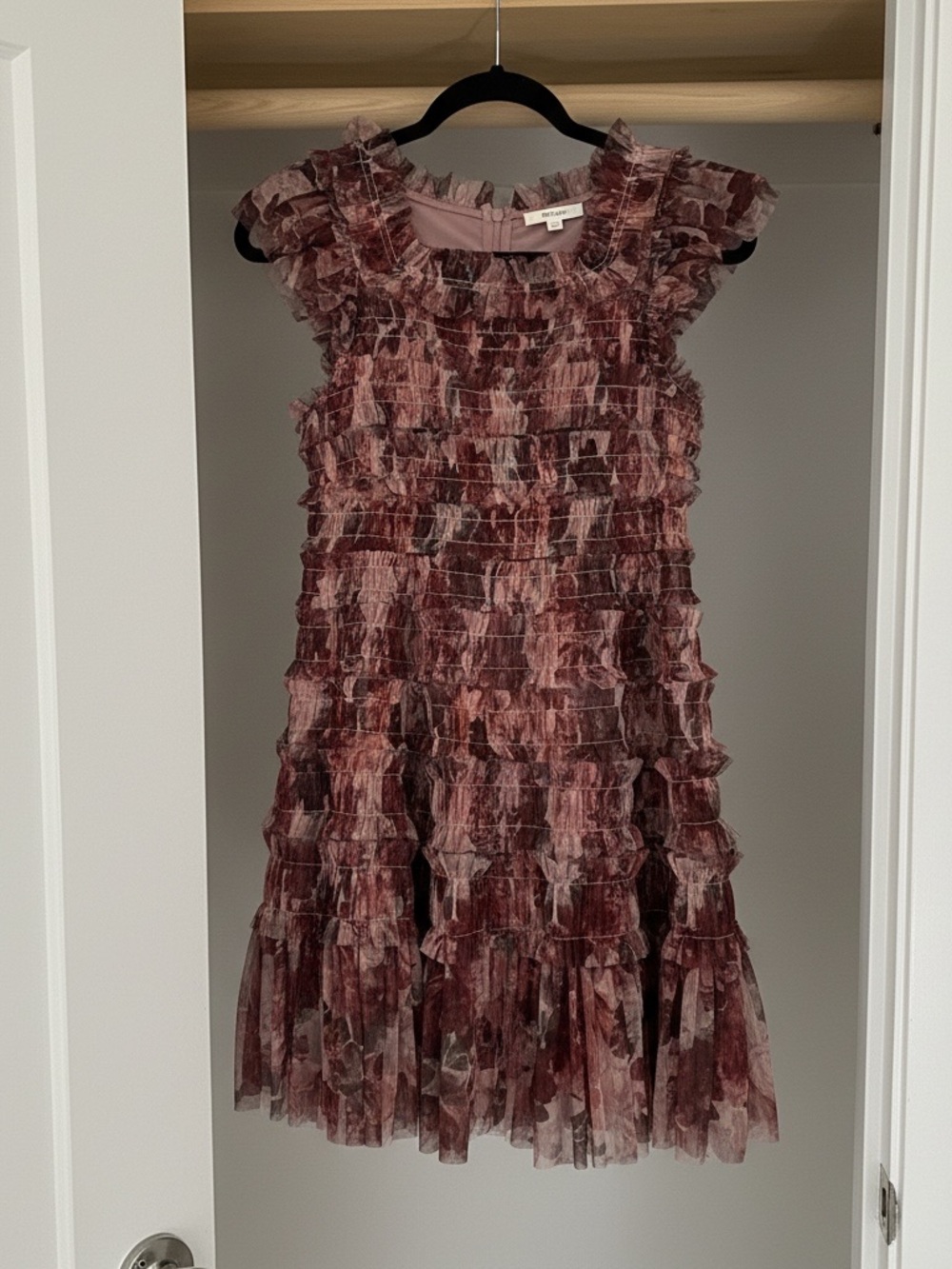 GB girls Dusty Rose Ruffled Smocked Dress